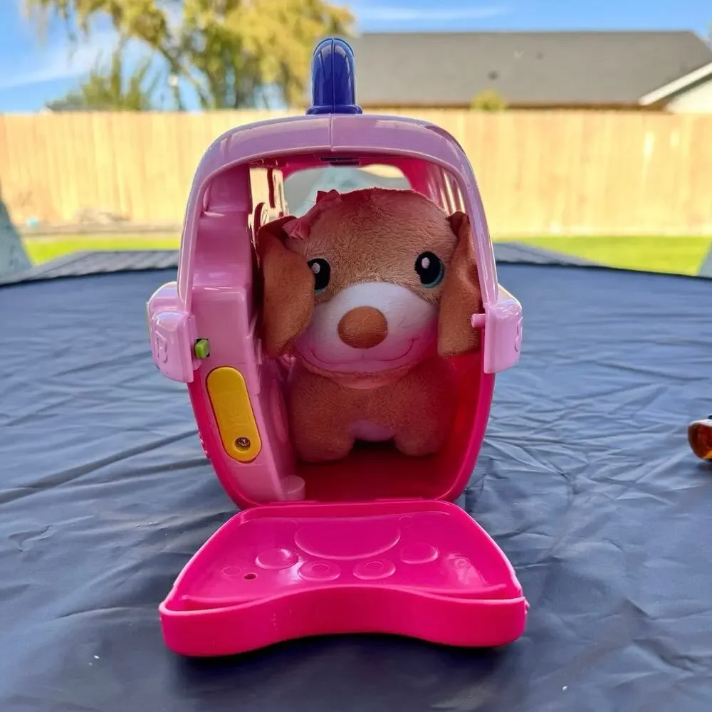 VTech Care for Me Learning Carrier Pink Interactive Pet Carrier Plush Puppy Toy